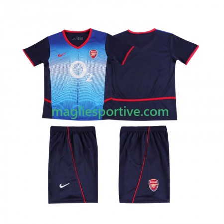 Completo Calcio Arsenal 2004 Retro Bambino Divisa Trasferta 2002